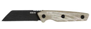 Ontario Knives Besra 9002 coltello lama fissa nero carbonio marrone tela micarta - Foto 1 di 3
