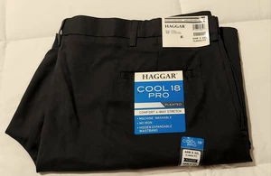 44 x 30 Haggar Cool 18 Pro anthrazit Herren klassische Passform neu mit Etikett Stretch elegante Hosen - Bild 1 von 4