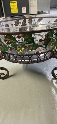 Base Soporte 3 Mechas Partylite Holly Lites Solo Con Caja Original Retirado P9904B Foto 1 de 4