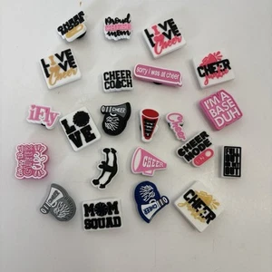 Cheer Cheerleading Shoe Charms Croc Jibbitz Charms 22 Piece Lot - Picture 1 of 2