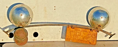 1930 31 Ford Modelo A Barra de Faros Carcasas Twolite Sparton Horn 1952 MN Licencia Foto 1 de 4