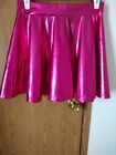 EXCHIC NEW LADIEES PINK METALLIC PLEATED SKIRT SIZE XL STRETCH 