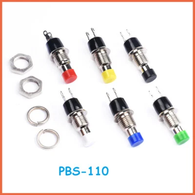 Mini Push Button Switch 7mm Normally Open Contact Momentary SPST PBS-110 3A 125V - Image 1 of 4