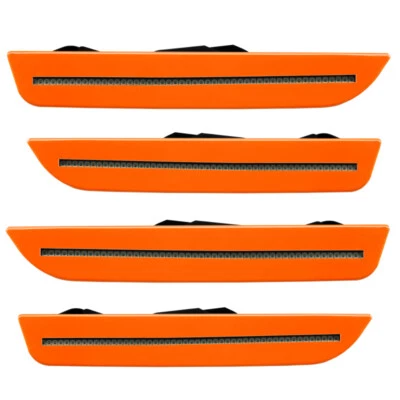 For 2010-2014 Mustang Oracle Concept Sidemarker Set Tinted Competition Orange - Image 1 of 4