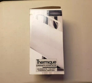 Vintage Corning Thermique White 1 Qt Carafe Thermal Coffee Server In Box Read - Picture 1 of 13