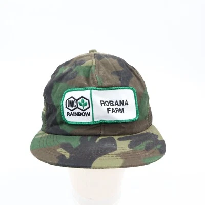 Gorra de camionero camuflada vintage K Products IMC arco iris hecha en EE. UU. Robana Farm Foto 1 de 4