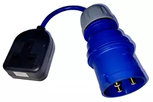 Fly Lead 32 Amp Plug To 13A Socket Caravan Hook Up Power Cable Converter - Bild 1 von 8