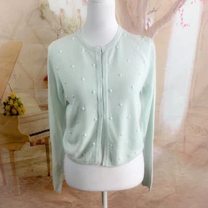 NEW TED BAKER Zeldah Stone Detail cardigan in Mint Size 1 US 2 - Picture 1 of 9