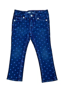 Levis Girl 2T Blue Hearts Skinny Jeans - Picture 1 of 14