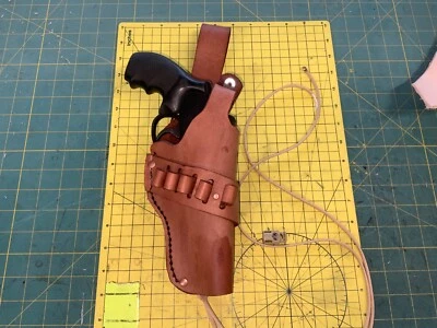 Funda de cuero hecha a mano S&W Governor liberación de pulgar con extensión de pierna extraíble Foto 1 de 2