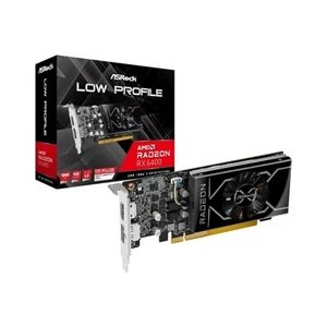 New ASRock AMD Radeon RX 6400 Low Profile 4GB Graphics Card GDDR6 RX6400 LP 4G - Picture 1 of 4