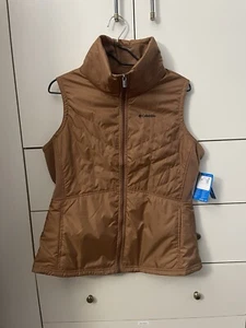 Columbia Puffer Vest Omni Shield Womens Large Sleeveless NEW Brown - Picture 1 of 4