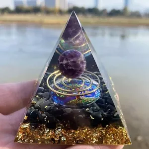 Holiday Christmas Crystal Sphere Orgonite Pyramid Chakra Energy Orgone 3D Stone - Picture 1 of 1
