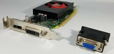 AMD R5 240 Dual Monitors DVI DisplayPort VGA Adapter SFF Windows 10 Video Card - Image 1 of 4