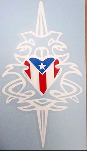 Calcomanía ESPADA TRIBAL PUERTO RICO BANDERA - Imagen 1 de 2