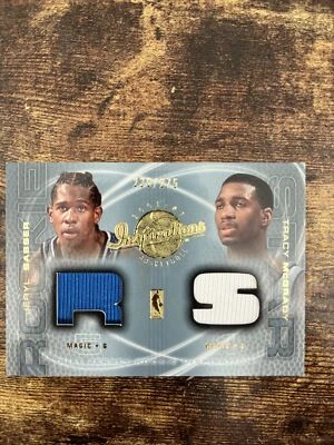 2001-02 UPPER DECK INSPIRATIONS /275 JERYL SASSER TRACY MCGRADY JERSEY CARD - Image 1 of 2