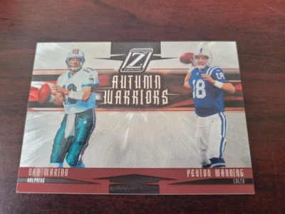 2005 Zenith Autumn Warriors Silver #AW8 Dan Marino/Peyton Manning - Image 1 of 2