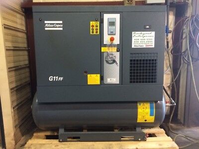 15 Hp Atlas Copco G11FF Rotary Screw Air Compressor With Dryer • 12,500$
