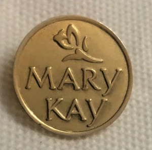 VTG MARY KAY Cosmetics Sales Consultant Gold Tone Metal Pin - Picture 1 of 2