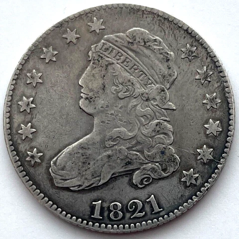 1821 CAPPED BUST QUARTER VF+ ORIGINAL CIRCULATED NICE! Cover