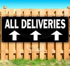 ALL DELIVERIES UP BLK/WH Advertising Vinyl Banner Flag Sign Many Sizes ARROWS