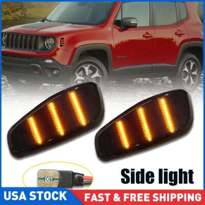 Amber For 15-23 Jeep Renegade Front Bumper Fender Side Marker Light Reflector - Image 1 of 4
