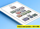 COLOR PRINTED FRANCE SEMI-POSTALS + 1914-1940 STAMP ALBUM PAGES (24 ill. pages)