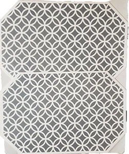 2 pc of same Vinyl Placemats (18"x12") NON CLEAR, GREY DESIGN, BH - Picture 1 of 12