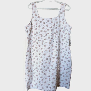 NEW Juniors 19 XXL Bodycon Pinafore Floral White Mini Denim Dress No Boundaries - Picture 1 of 9