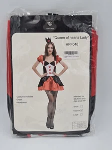 Königin der Herzen Lady Halloween Kostüm NEU Größe M - Bild 1 von 4