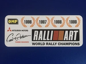 MITSUBISHI RALLIART TOMMI MAKINEN CORONA GANA PEGATINA BOTAS RECTÁNGULO EVO - Imagen 1 de 4