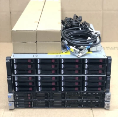  HP P2000 7.2TB 15K SAS Server SAN Configuration DL360p Gen8's 32-Core 256GB RAM - Image 1 of 2