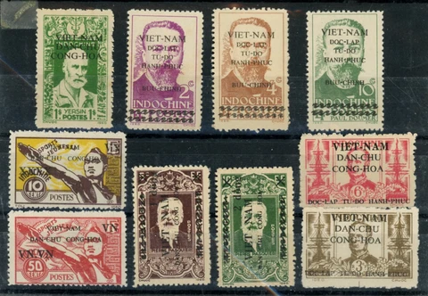North VIETNAM 1945-1946 Viet Minh 5 Different Mint Sets See Scans (VMP30) Cover
