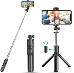 Selfie Stick Tripod with Bluetooth Remote Portable for iPhone and Android Phones - Picture 1 of 12