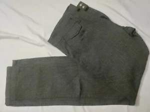 Men Comune solid gray wool polyester blend flat front  dress pants 34x34 NWOT - Picture 1 of 12