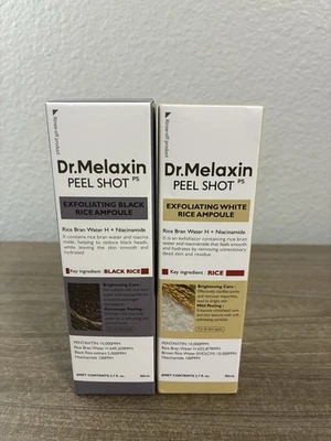 Dr.Melaxin Peel Shot White and Black Rice Duo Soft Exfoliating OFFICIAL SEALED - Image 1 of 3