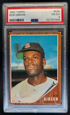 Topps Bob Gibson #530 Cardinals 1962 PSA 4 Foto 1 de 2