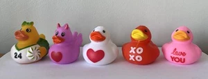 CUTE RUBBER DUCKS SET OF 5 - Picture 1 of 1