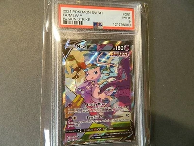 Mew V 251/264 Fusion Strike 2021 Pokemon  PSA 9 - Image 1 of 3