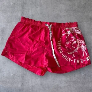 $125 Designer DIESEL Men D&G Pink Swim Trunks Lightweight Quick-Drying Shorts M - Picture 1 of 3