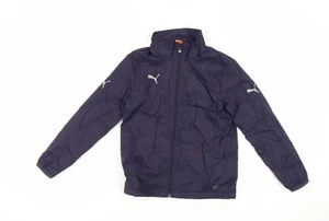 Puma Boys Blue Windbreaker Jacket Size 10 - Picture 1 of 12