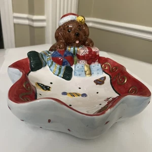 Plato de caramelo Noble Excellence perro cachorro Navidad - Imagen 1 de 14