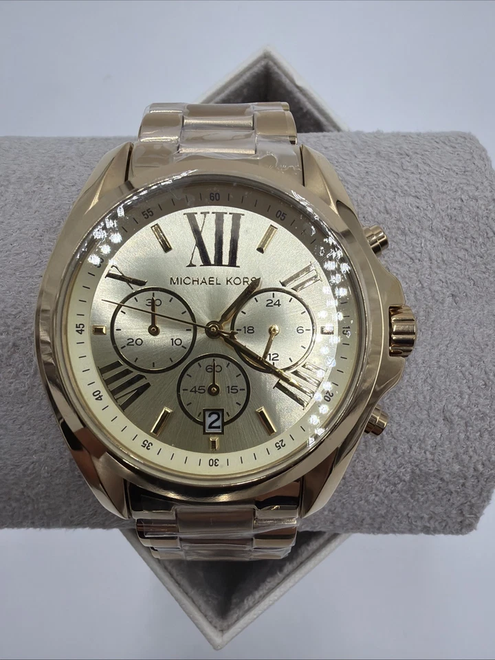 Michael Kors MK5605 Unisex Chronograph 40mm Case Gold Analog Wristwatch