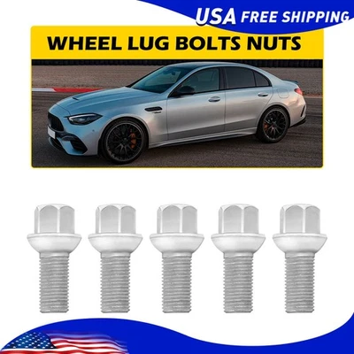 5Pcs Wheel Lug Bolts Nuts 0009904907 For Mercedes Benz SL550 CLS550 C250 C350 K - Image 1 of 4