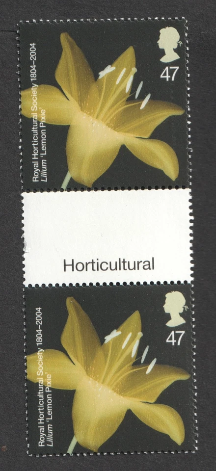 2004 47p Lilium. Royal Horticultural Society. Gutter Pair. SG 2460 - Image 1 of 1
