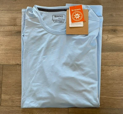 Simms Shirt Mens 2XL Sky Solarflex Crew Long Sleeve UPF 50 Base layer Fishing - Image 1 of 4