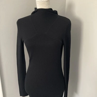 L.A.M.B. by Gwen Stefani sweater Dress GOTH grunge Stretch Y2K Hood cashmere L - Image 1 of 4