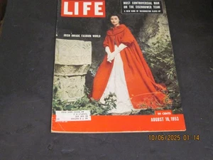 LIFE MAGAZINE 1953 AUGUST 10 IRISH INVADE FASHION WORLD - Foto 1 di 2