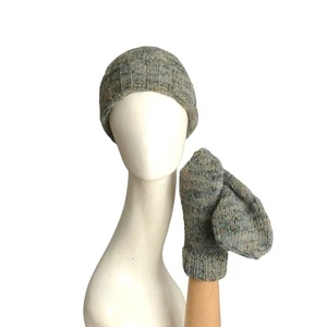 MISSONI- 1970s Multi Color Knit Stocking Cap & Mittens - Picture 1 of 5