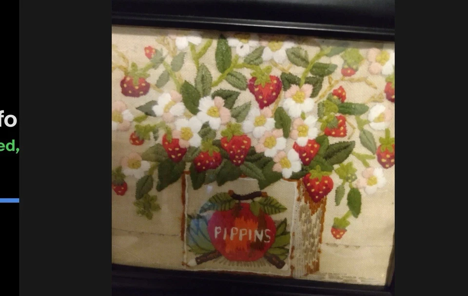 Fresa Stichery Enmarcada Años 60 CREWEL Foto 1 de 1